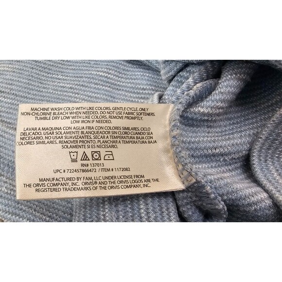 Orvis Mens Pullover Crewneck Shirt Long Sleeve Outdoor Casual Normcore Blue Sz M - Picture 10 of 13